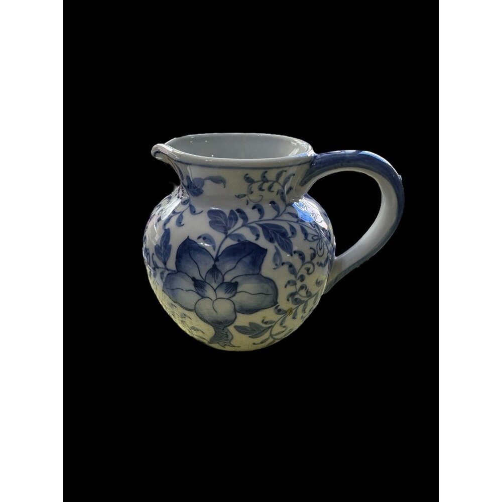 Blue And White Floral Pitcher Andrea By Sadek